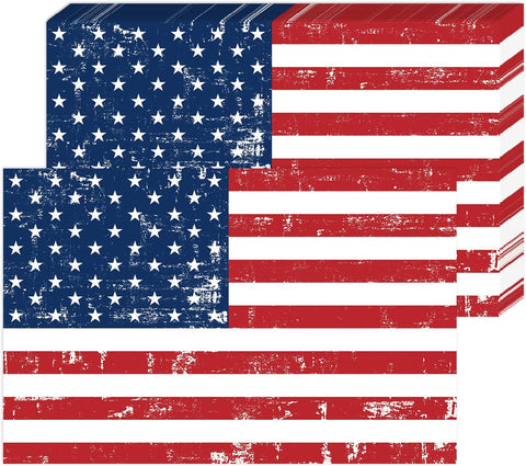 50Pcs July Patriotic Paper Placemats 11" x 17" - USA Flag 250th Anniversary Independence Day Table Mats - Grencian