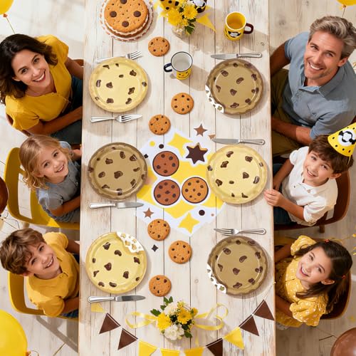 60 Pcs 7-inch Milk and Cookies Party Plates - Grencian
