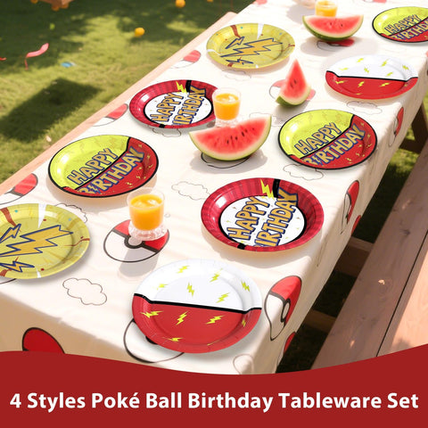 60 Pcs Anime Birthday Party Plates - Grencian