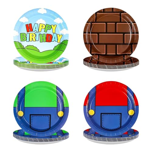 60 Pcs Brother Birthday Party Plates - Grencian