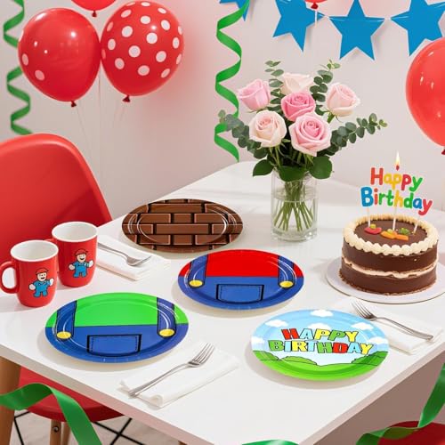 60 Pcs Brother Birthday Party Plates - Grencian