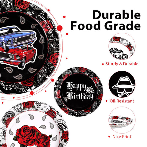 60 Pcs Cholo Birthday Party Plates - Grencian