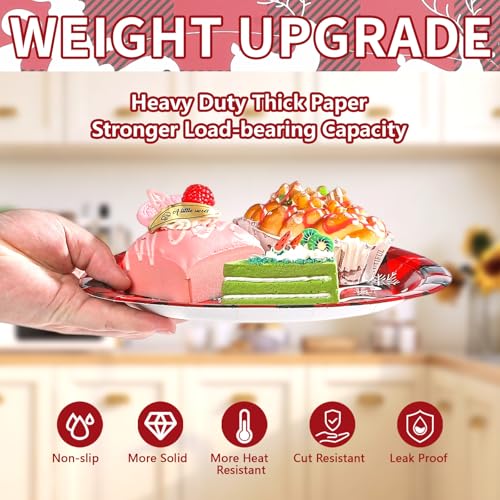 60 Pcs Christmas Gingham Party Plates - Grencian