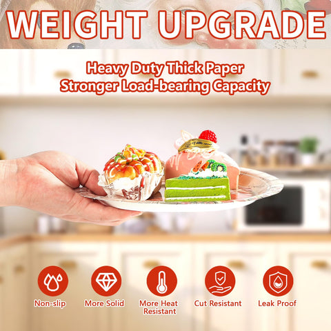 60 Pcs Christmas Santa Claus Party Plates - Grencian