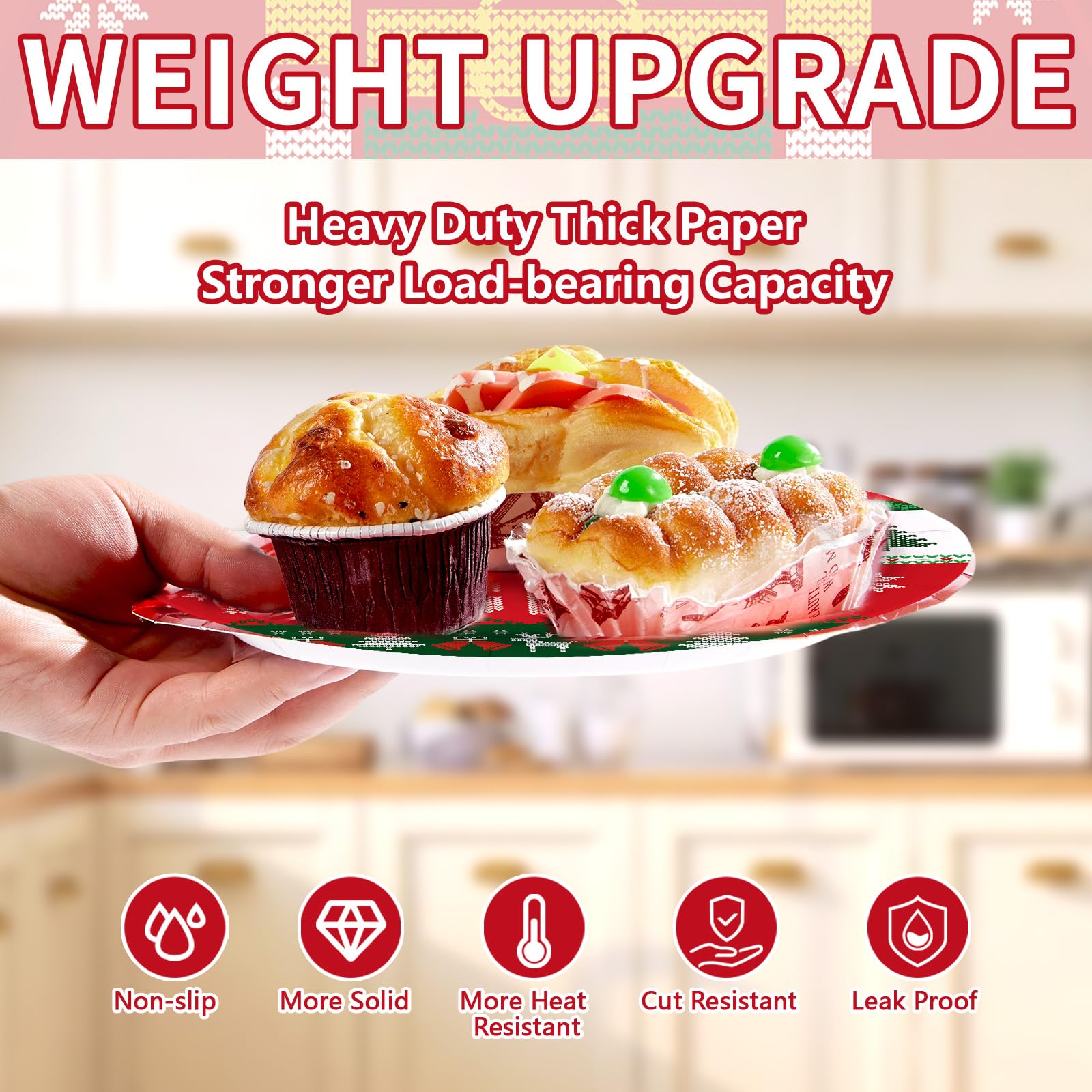 60 Pcs Christmas Ugly Sweater Party Plates - Grencian