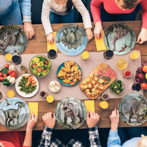 60 Pcs Dinosaur Party Plates - Grencian
