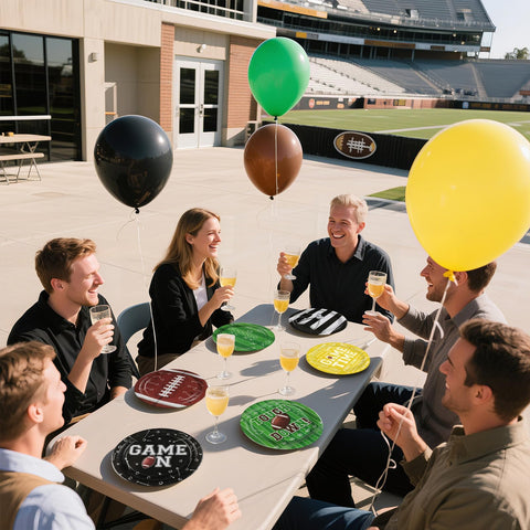 60 Pcs Football Game Party Plates - Grencian