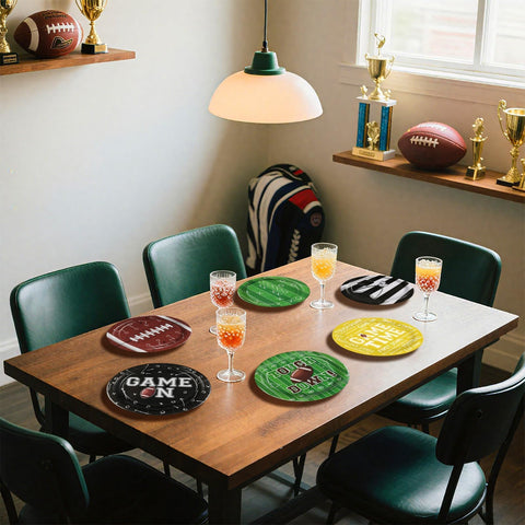 60 Pcs Football Game Party Plates - Grencian