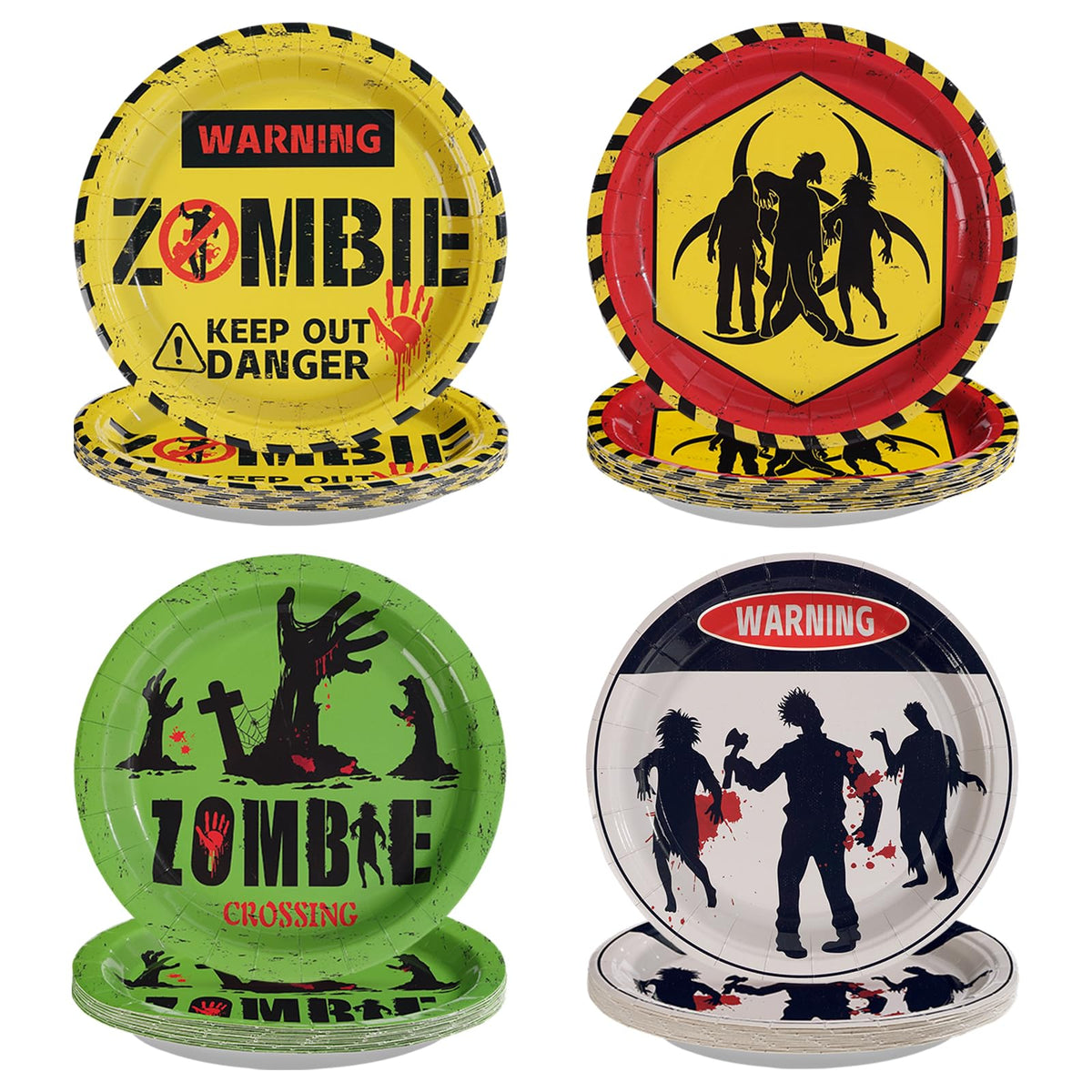 60 Pcs Halloween Zombie Party Plates