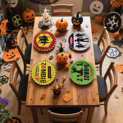 60 Pcs Halloween Zombie Party Plates