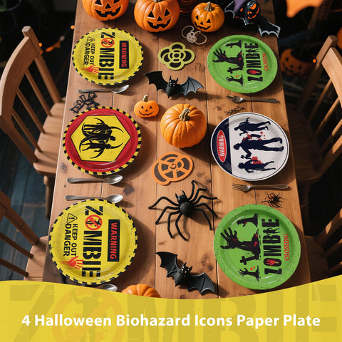 60 Pcs Halloween Zombie Party Plates
