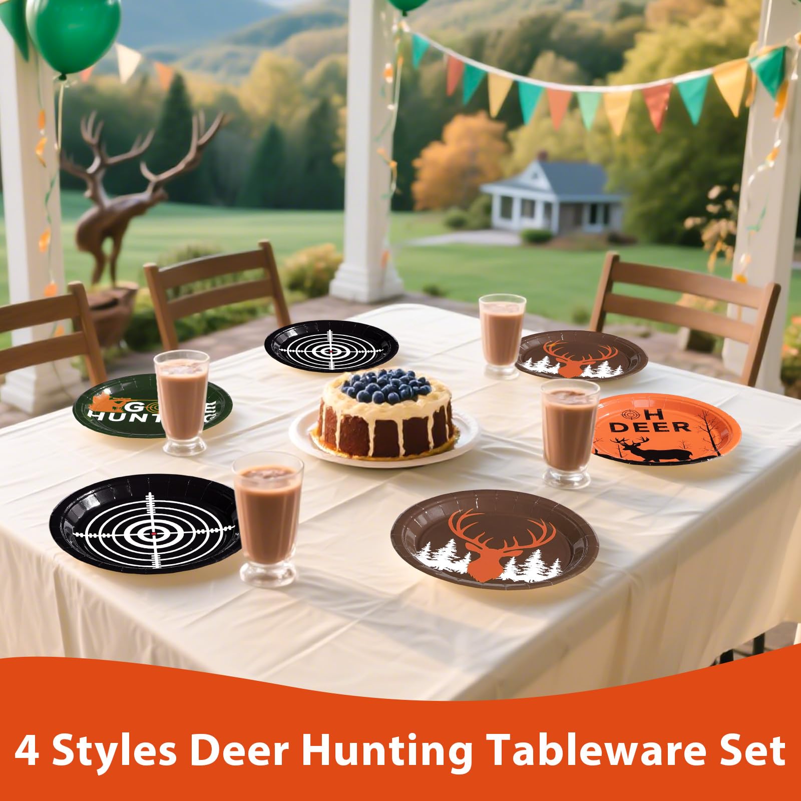 60 Pcs Hunting Camo Party Plates - Grencian
