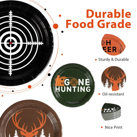 60 Pcs Hunting Camo Party Plates - Grencian