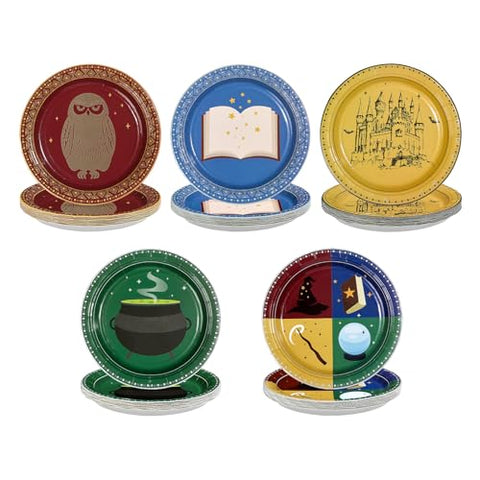 60 Pcs Magical Wizard Party Plates - Grencian