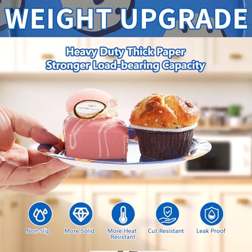 60 Pcs Milk and Cookies Party Plates - Grencian