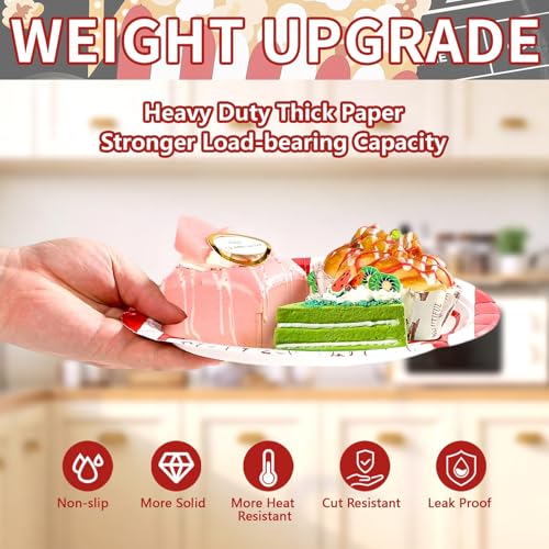 60 Pcs Movie Night Party Plates - Grencian