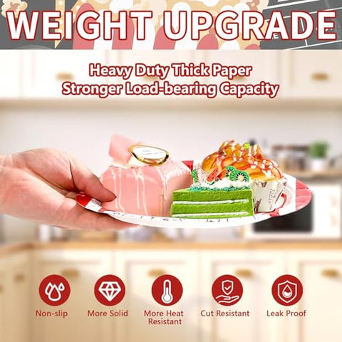 60 Pcs Movie Night Party Plates - Grencian