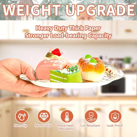 60 Pcs Winter Woodland Animals Party Plates