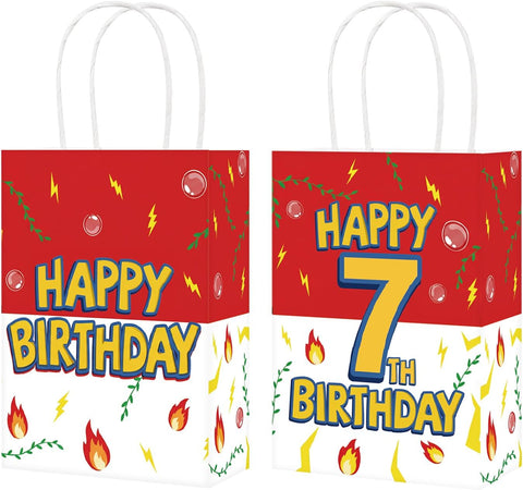 7th birthday goodie bags animation cartoon theme