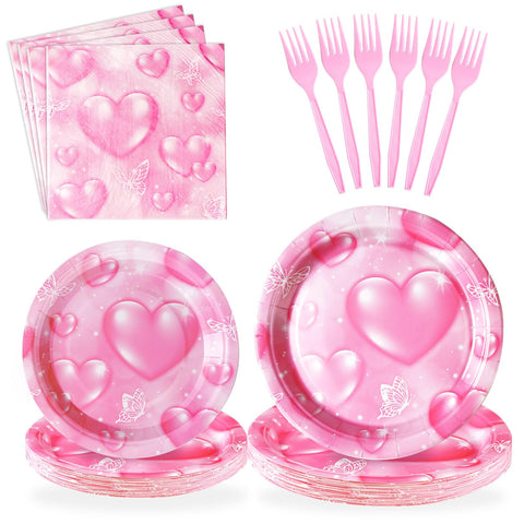 96 Pcs 2000s Y2k Party Plates and Napkins - Grencian