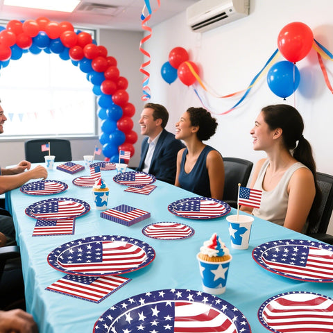 96 Pcs 4th of July Party Plates and Napkins - Grencian