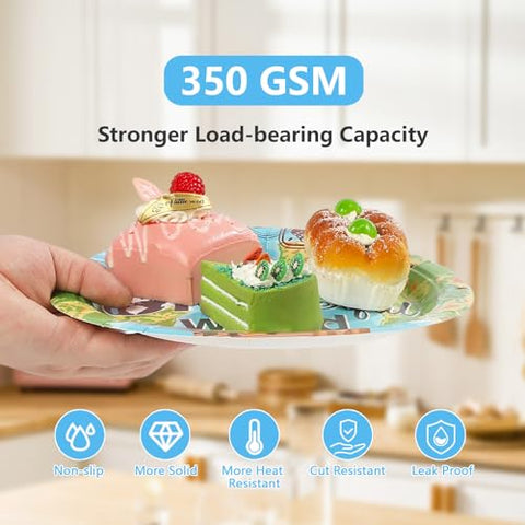 96 Pcs Adventure Birthday Party Plates and Napkins - Grencian