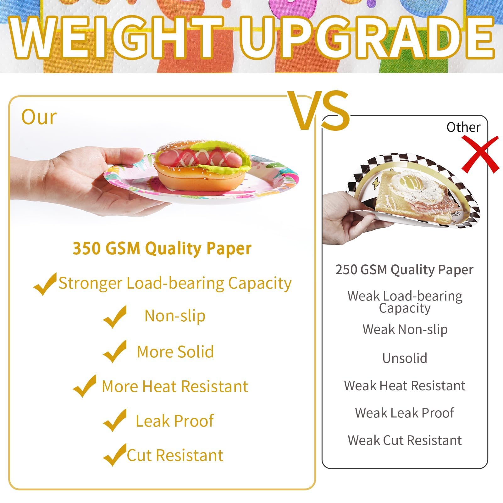 96 Pcs Alphabet Number Party Plates and Napkins - Grencian