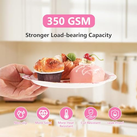 96 Pcs Ballerina 2nd Birthday Party Plates and Napkins - Grencian