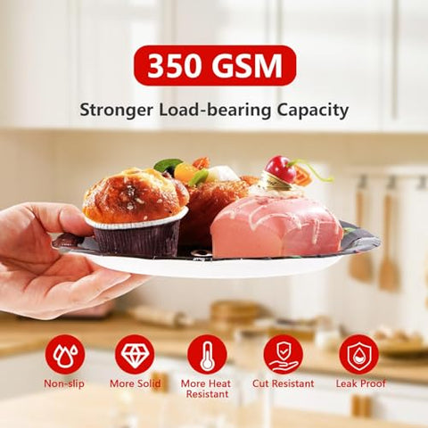 96 Pcs Black Gingerbread Gender Reveal Party Plates and Napkins - Grencian