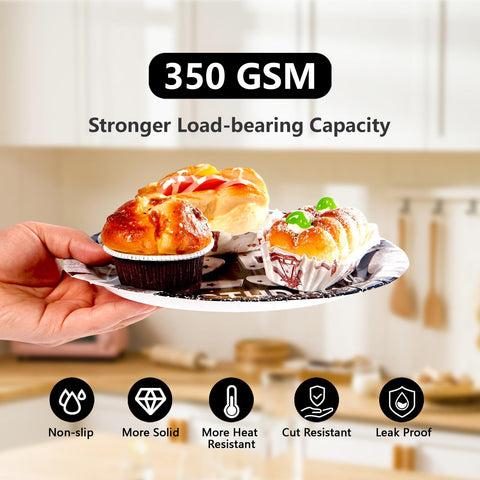 96 Pcs Black Silver 25th Birthday Party Plates and Napkins - Grencian