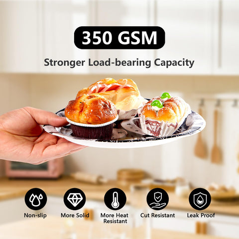 96 Pcs Black Silver 30th Birthday Party Plates and Napkins - Grencian