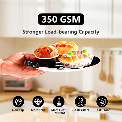 96 Pcs Black Silver 50th Birthday Party Plates and Napkins - Grencian
