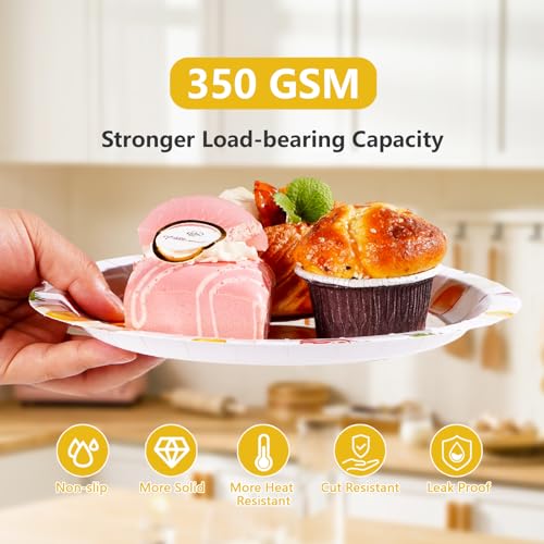 96 Pcs Breakfast Birthday Party Plates and Napkins - Grencian