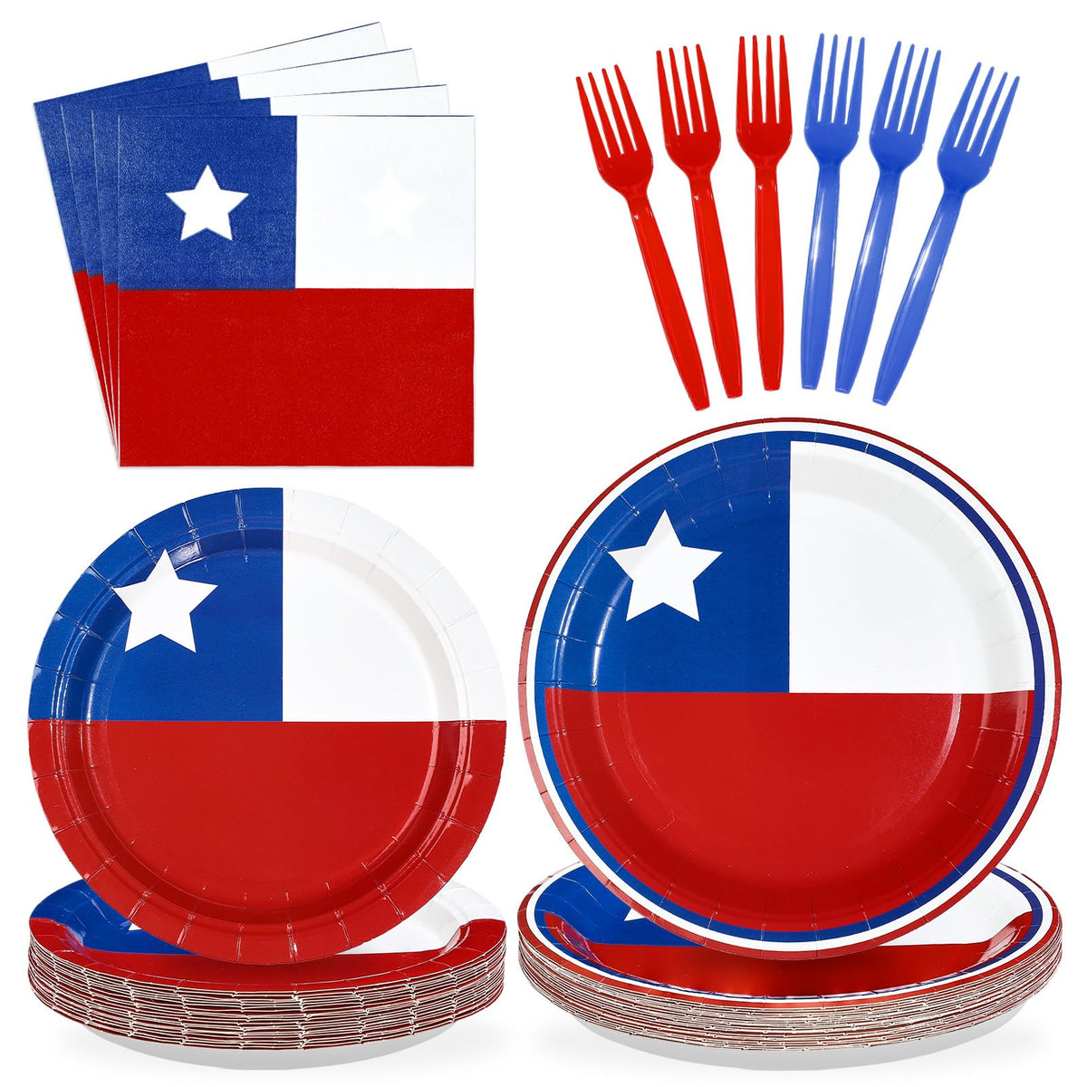 96 assiettes et serviettes de table aux couleurs du drapeau allemand