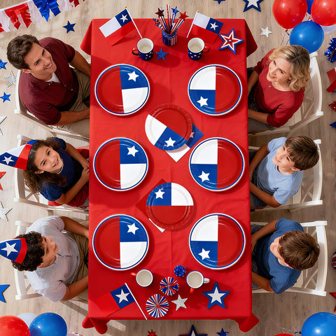 96 assiettes et serviettes de table aux couleurs du drapeau allemand