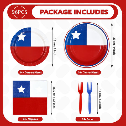 96 assiettes et serviettes de table aux couleurs du drapeau allemand