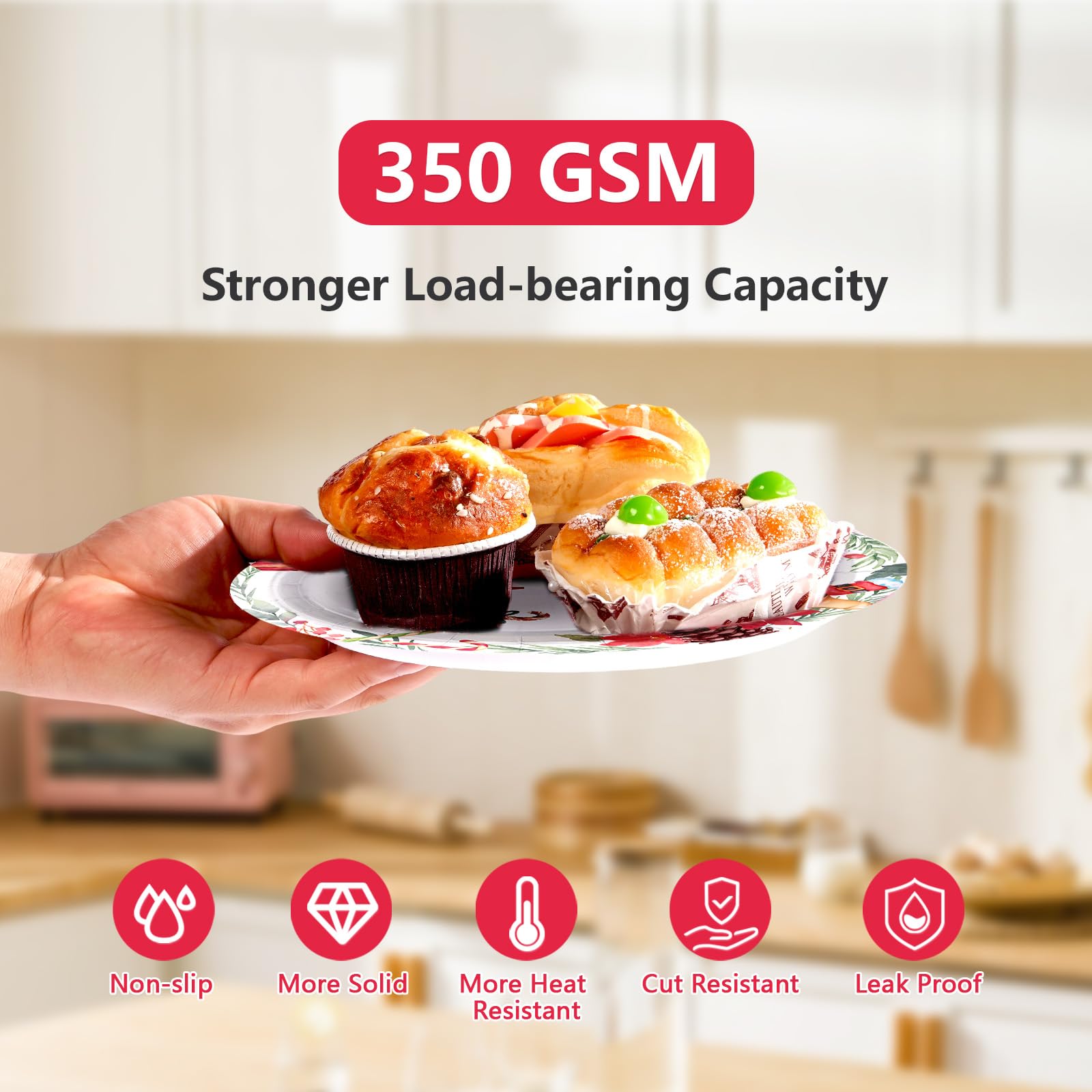 96 Pcs Christmas Bridal Shower Party Plates and Napkins - Grencian