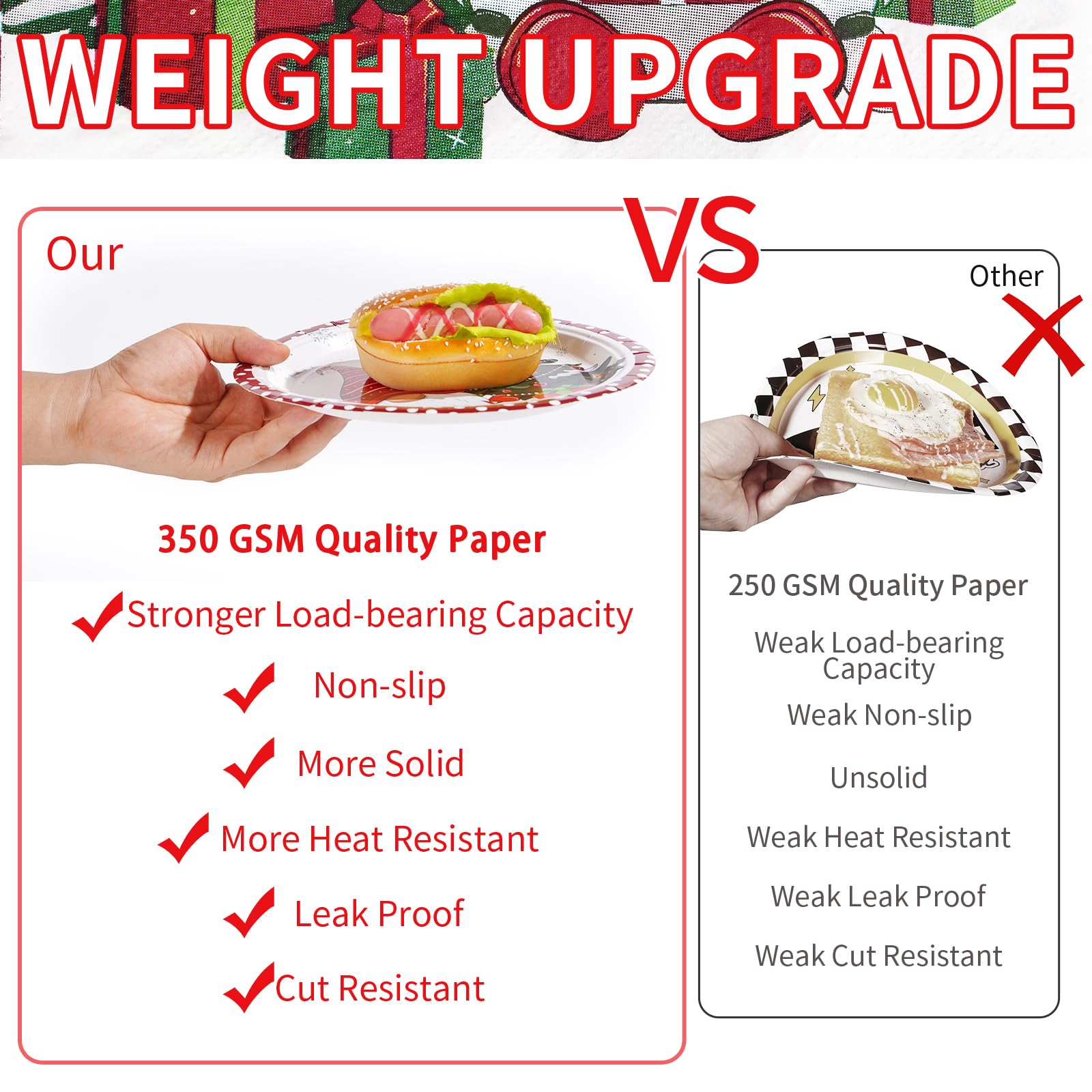 96 Pcs Christmas Gnomes Party Plates and Napkins - Grencian