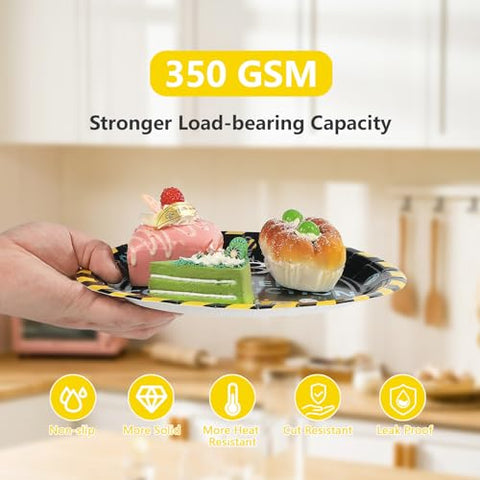 96 Pcs Construction Baby Shower Party Plates and Napkins - Grencian