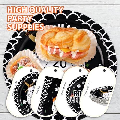 96 Pcs D20 Dice Party Plates and Napkins - Grencian