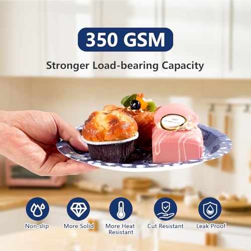 96 Pcs Denim Diamonds 50th Birthday Party Plates and Napkins - Grencian