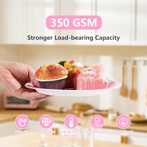 96 Pcs Donut 8th Birthday Party Plates and Napkins - Grencian