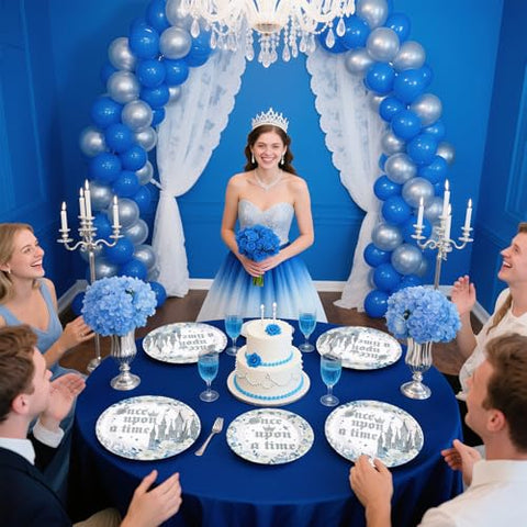 96 Pcs Fairytale Princess Party Plates and Napkins