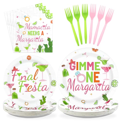 96 Pcs Final Fiesta Margarita Party Plates and Napkins - Grencian