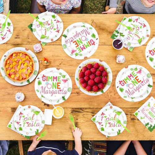 96 Pcs Final Fiesta Margarita Party Plates and Napkins - Grencian