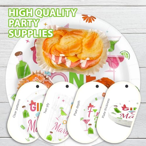 96 Pcs Final Fiesta Margarita Party Plates and Napkins - Grencian