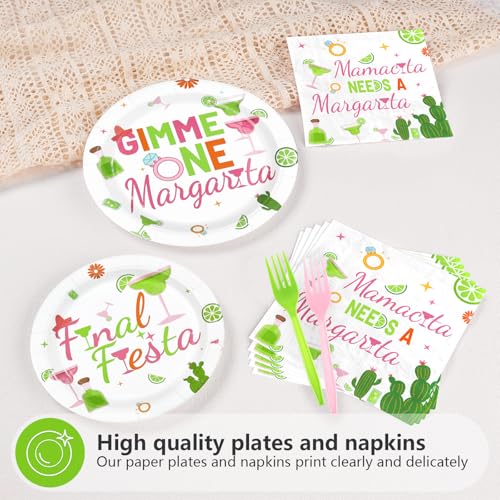 96 Pcs Final Fiesta Margarita Party Plates and Napkins - Grencian