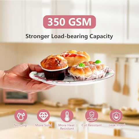 96 Pcs Floral 60th Birthday Party Plates and Napkins - Grencian