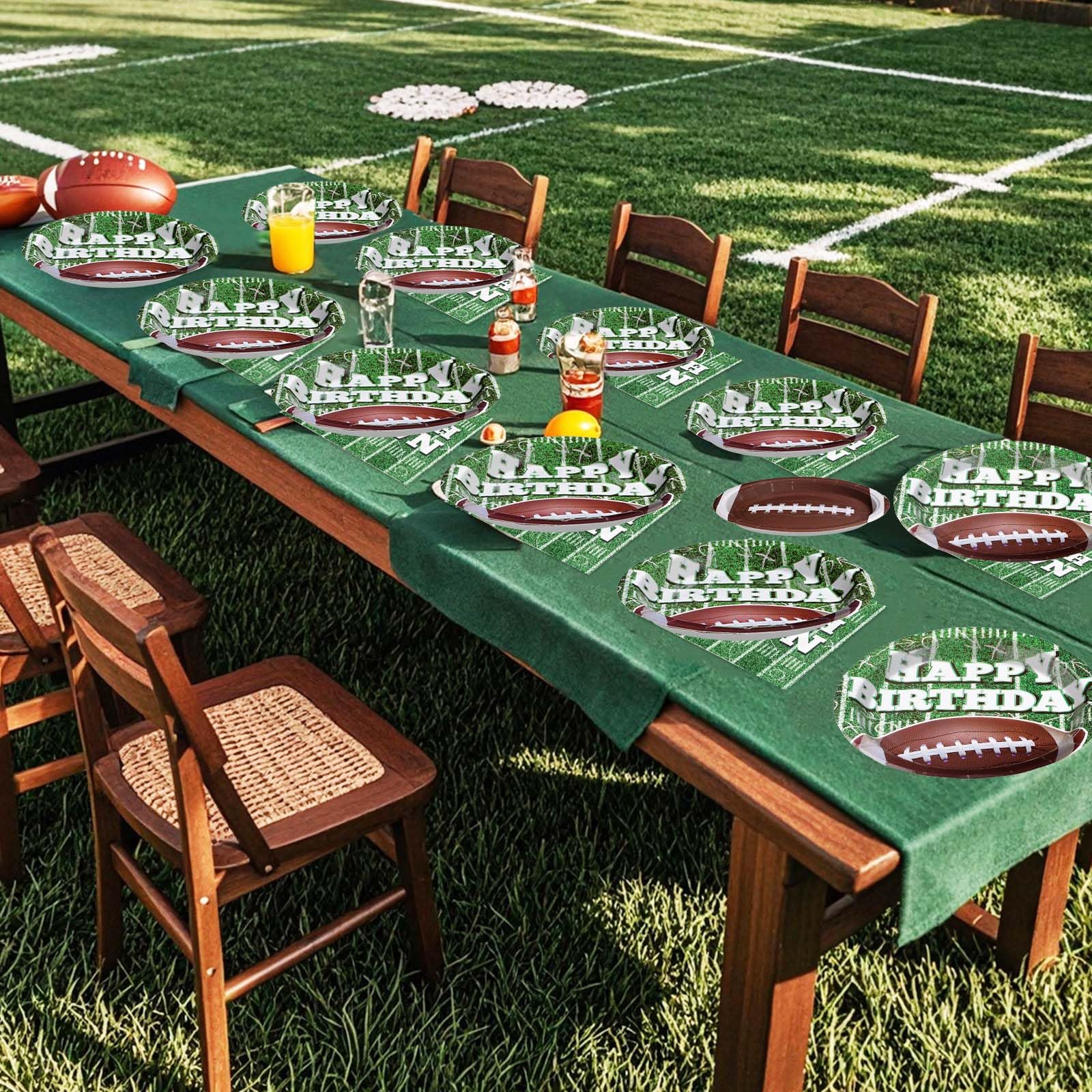 96 Pcs Football Birthday Party Supplies Tableware Set