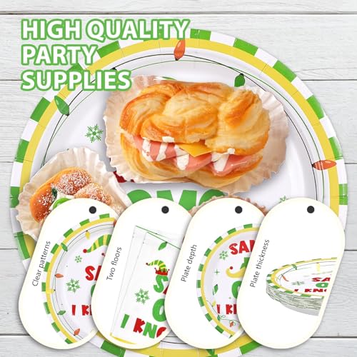 96 Pcs Funny Xmas Movie Party Plates and Napkins - Grencian